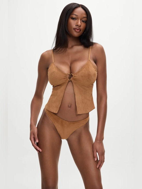 Frankie's Bikinis Other - Frankie’s Bikinis x Bella Hadid Lucy Suede Tankini Top Size XS